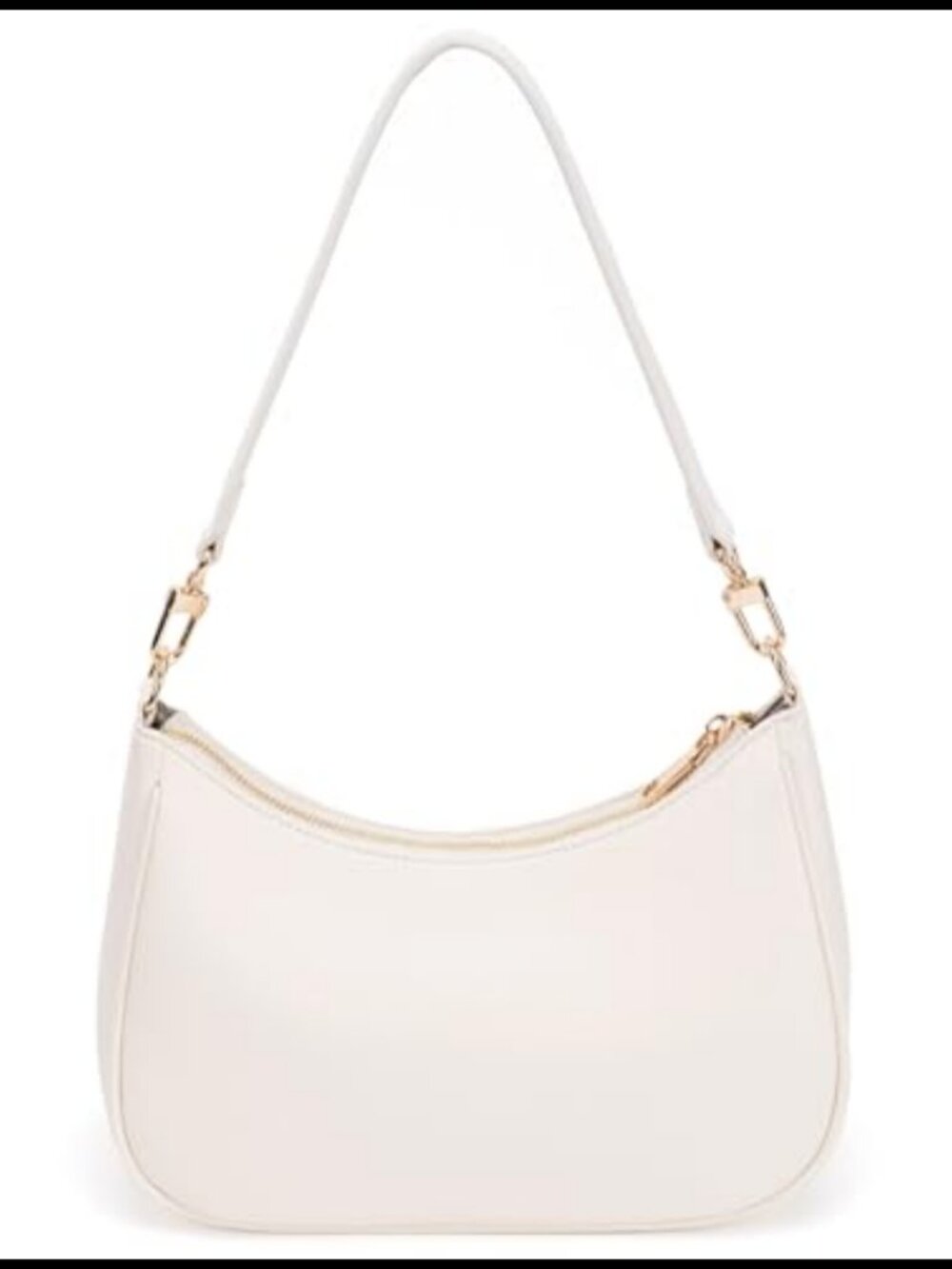 PU Leather Hobo Shoulder Bag Mini Tote Clutch Purse Zip Closure